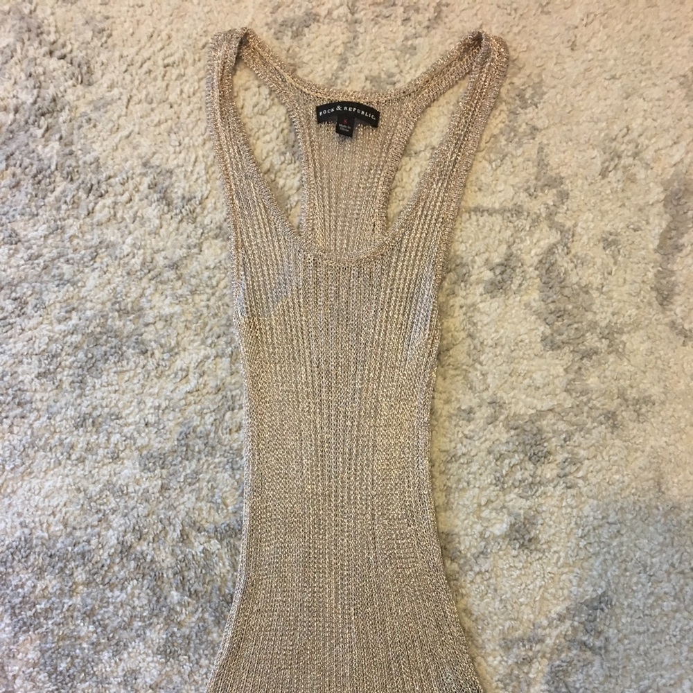 Rose Gold Rock & Republic Tank Top